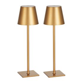 VEVOR Cordless Table Lamp, 2-Pack, 5200mAh Built-in Rechargeable Battery Desk Lamp, 3 Color Stepless Dimming Up, 3000-6500K Color Temperature